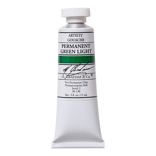 M. Graham 15ML Gouache - PERMANENT GREEN LIGHT