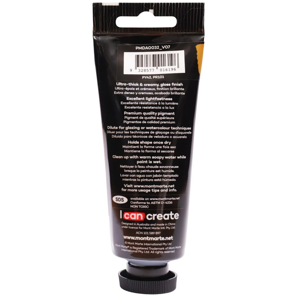 MONT MARTE DIMENSIONS ACRYLICS 75ML  - Raw Sienna