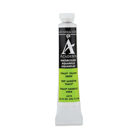 GRUMBACHER ACADEMY WATERCOLOR THALO YELLOW GREEN 7.5ML