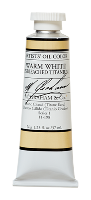 M GRAHAM WARM WHITE/UNBLEACHED TITANIUM 37ML OIL COLOR