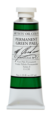 M GRAHAM PERMANENT GREEN PALE 37ML OIL COLOR