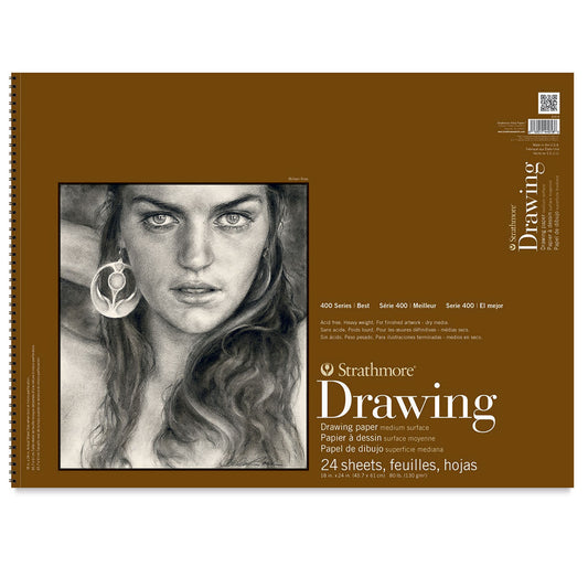 STRATHMORE 400 Series Drawing Paper Pad - 18" x 24", 24 Sheets