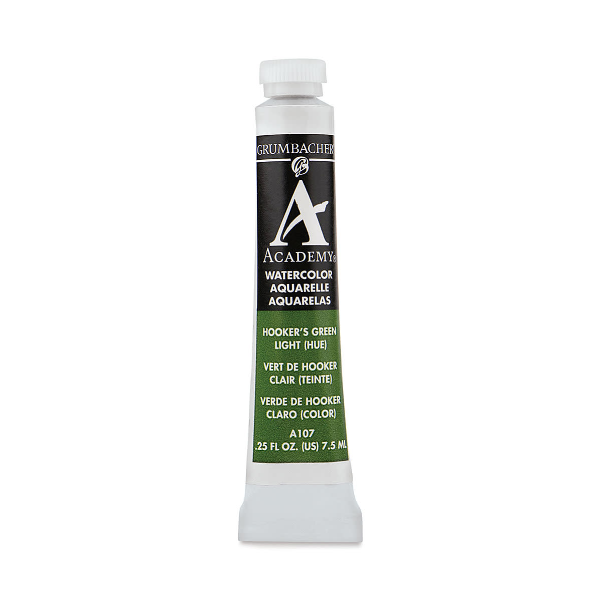 GRUMBACHER ACADEMY WATERCOLOR HOOKERS GREEN LIGHT 7.5ML