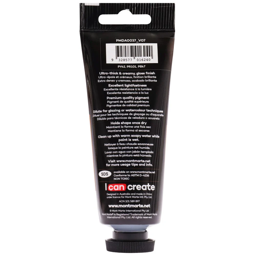 MONT MARTE DIMENSIONS ACRYLICS 75ML  - Raw Umber
