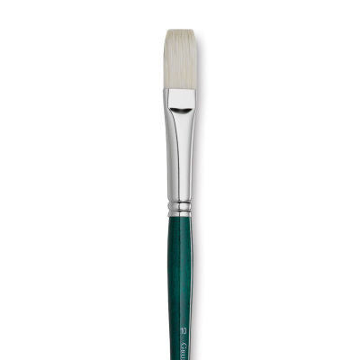 GAINSBOROUGH OIL/ACRY WHITE BRISTLE LONG HANDLE FLAT 10