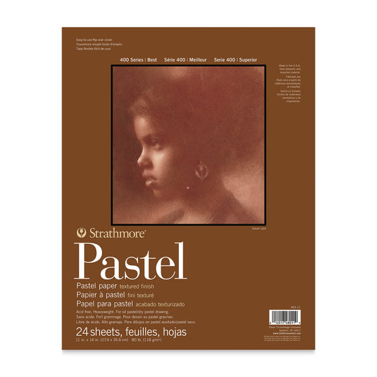 STRATHMORE 400 Series Pastel Paper Pad - 11" x 14", Assorted Colors, 24 Sheets