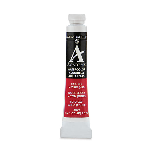 GRUMBACHER ACADEMY WATERCOLOR CADMIUM RED MEDIUM 7.5ML