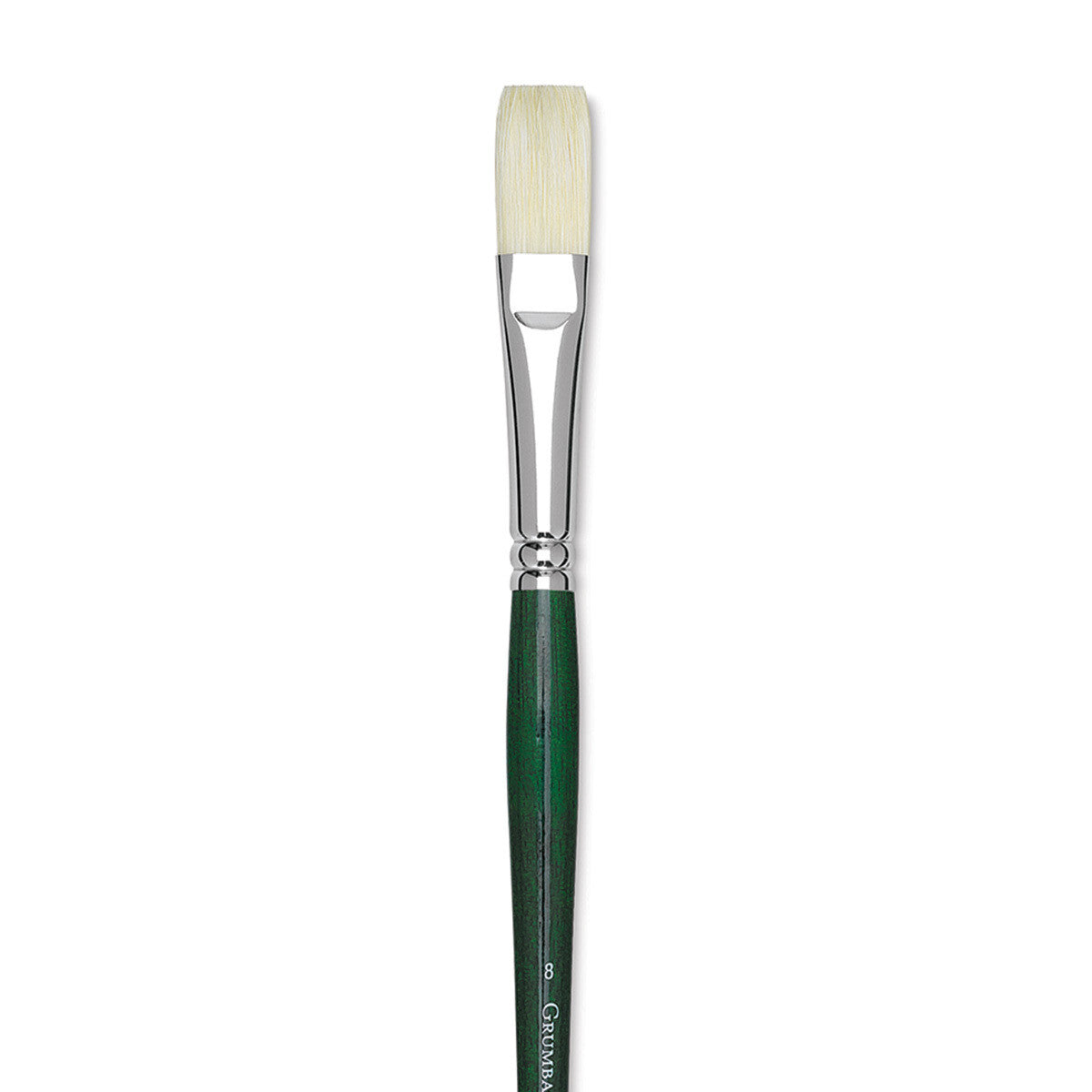 GAINSBOROUGH OIL/ACRY WHITE BRISTLE LONG HANDLE FLAT 8