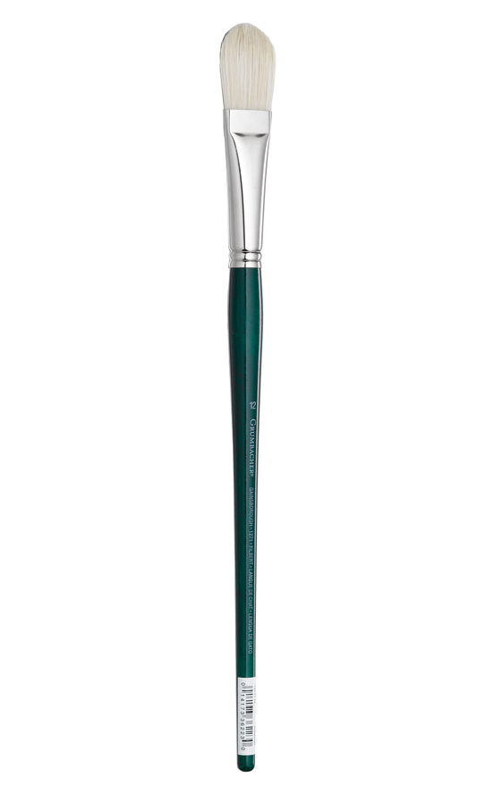 GAINSBOROUGH OIL/ACRY WHITE BRISTLE LONG HANDLE FILBERT 12