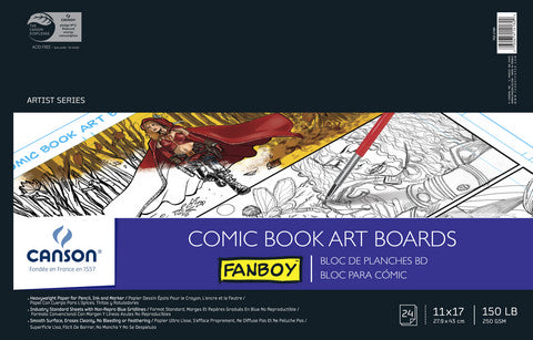 CANSON COMIC BOOK ART BOARDS 150LB 24 SHEETS 11X17