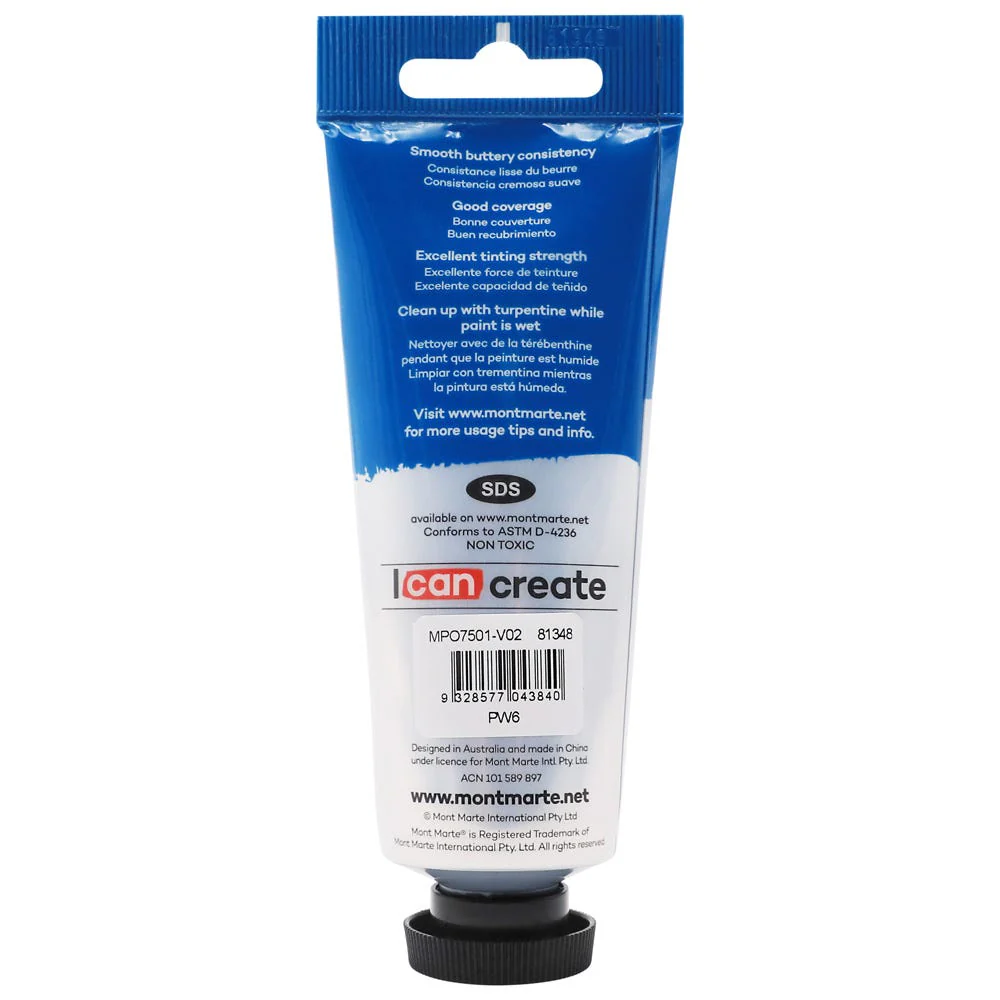 MONT MARTE Oil Paint 75ml - Titanium White