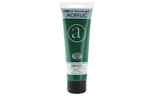 ART ADVANTAGE ACRYLIC PAINT 4oz Permanent Green Deep