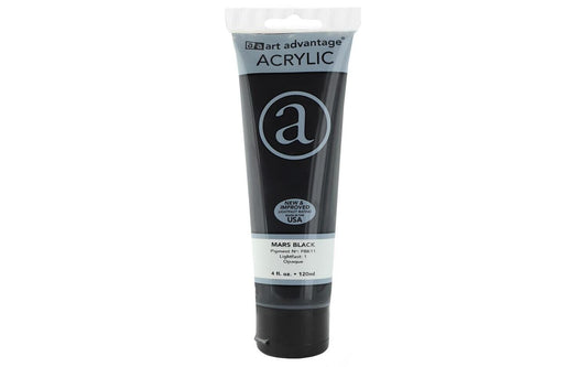 ART ADVANTAGE ACRYLIC PAINT 4oz Mars Black