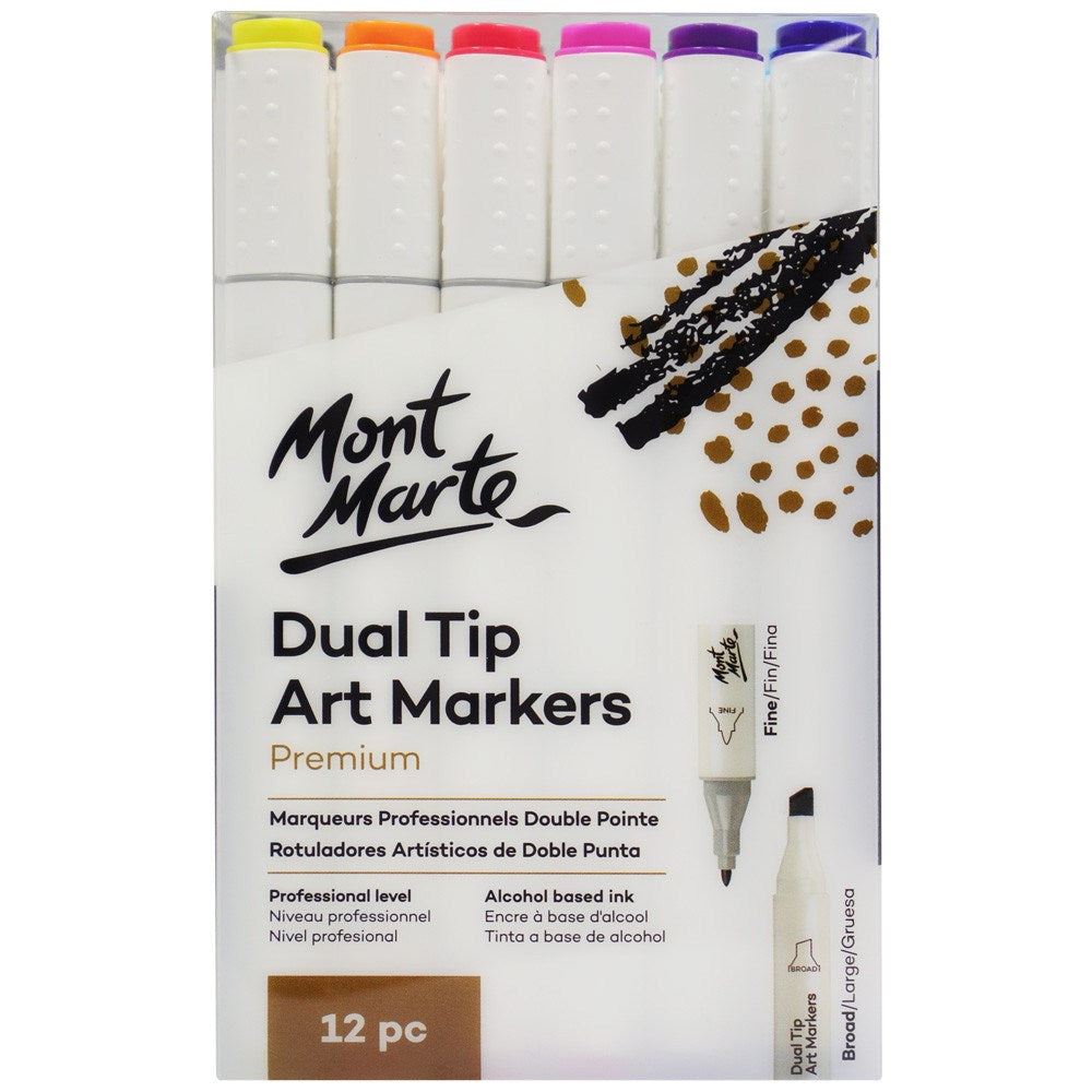 MONT MARTE  Dual Tip Art Markers 12pc