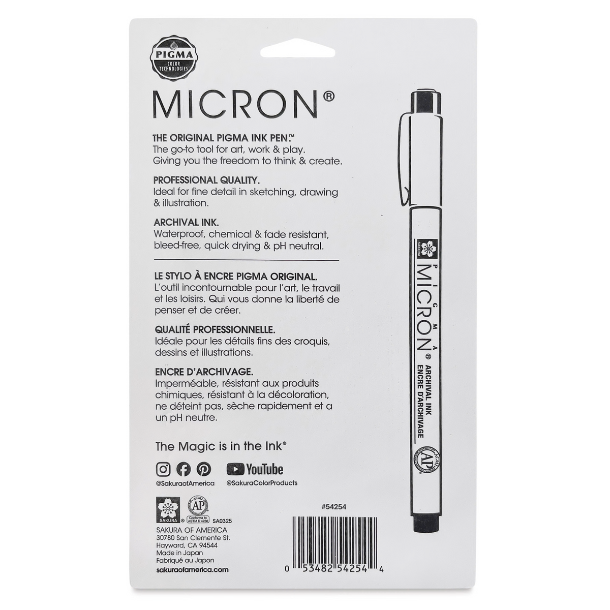 Sakura 30063 Pigma Micron Pens - Set of 6, Assorted Colors, 01