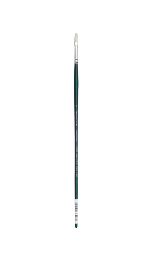 GAINSBOROUGH OIL/ACRY WHITE BRISTLE LONG HANDLE FILBERT 1