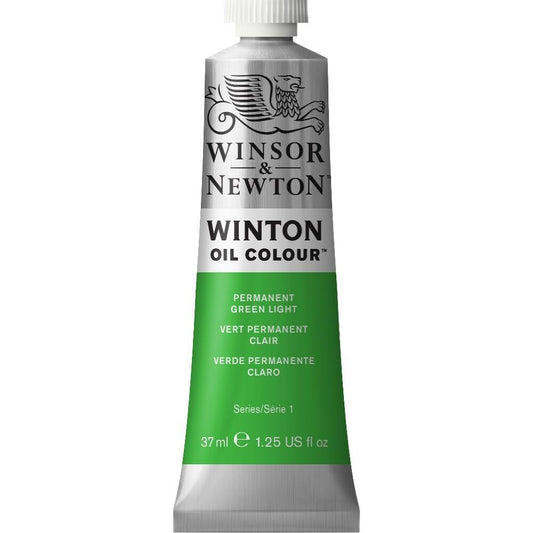 WINSOR & NEWTON WINTON OIL COLOUR 37ML PERMANENT GREEN LIGHT