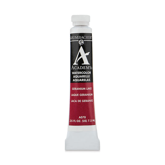 GRUMBACHER ACADEMY WATERCOLOR GERANIUM LAKE 7.5ML