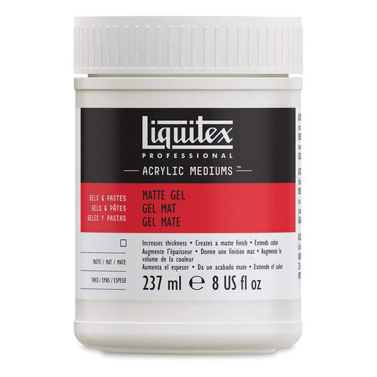 LIQUITEX MED MATTE GEL MEDIUM 8OZ