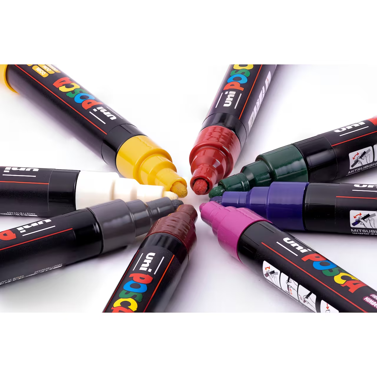 POSCA Paint Marker Sets, 8-Color PC-5M Medium Dark Colours Set