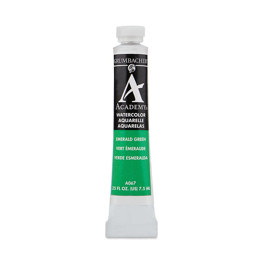 GRUMBACHER ACADEMY WATERCOLOR EMERALD GREEN 7.5ML