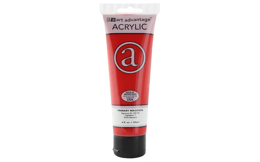 ART ADVANTAGE ACRYLIC PAINT 4oz Primary Magenta