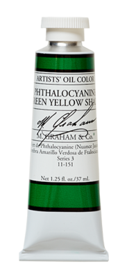 M GRAHAM PHTHALOCYANINE GREEN YELLOW SHADE 37ML OIL COLOR