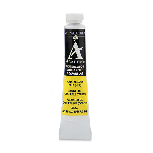 GRUMBACHER ACADEMY WATERCOLOR CADMIUM YELLOW PALE 7.5ML