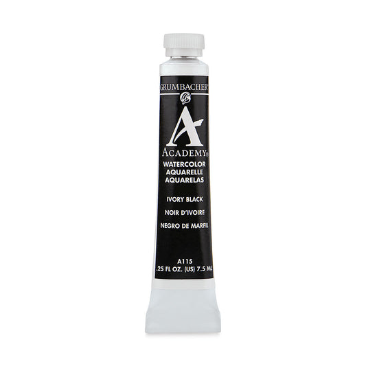 GRUMBACHER ACADEMY WATERCOLOR IVORY BLACK 7.5ML