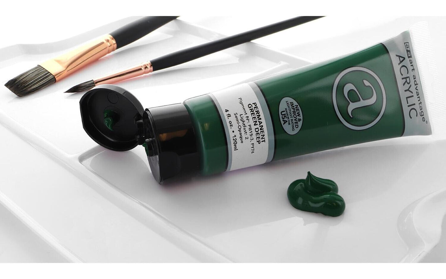 ART ADVANTAGE ACRYLIC PAINT 4oz Permanent Green Deep