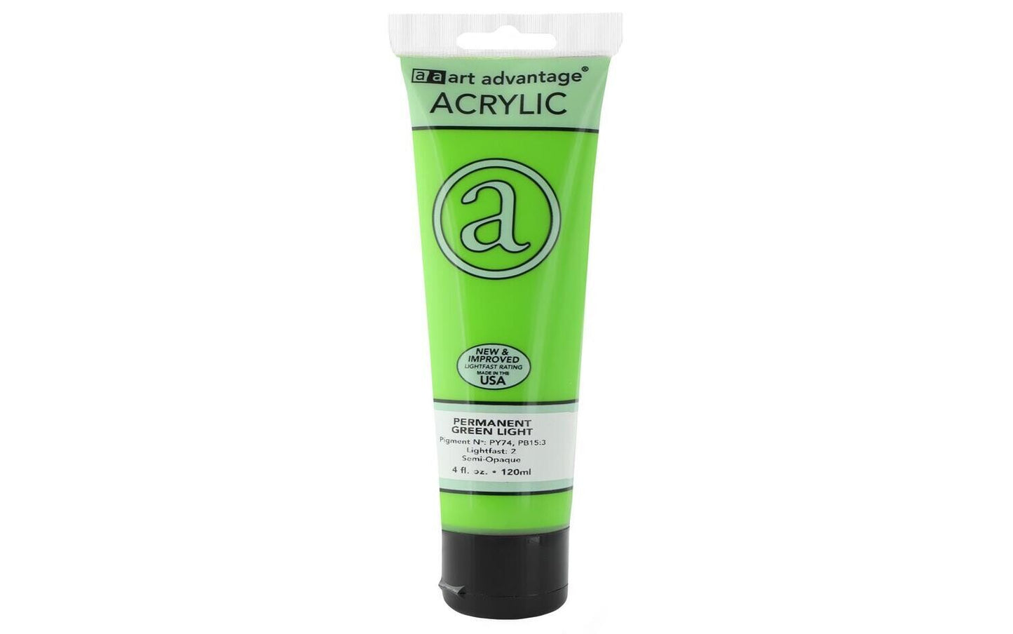 ART ADVANTAGE ACRYLIC PAINT 4oz Permanent Green Light