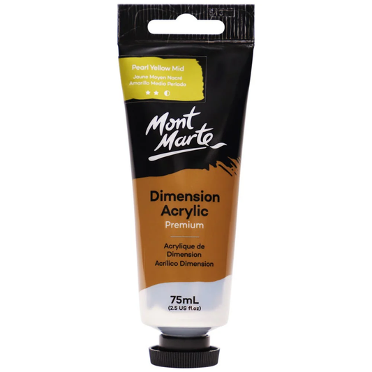 MONT MARTE DIMENSIONS ACRYLICS 75ML  - Pearl Yellow Mid