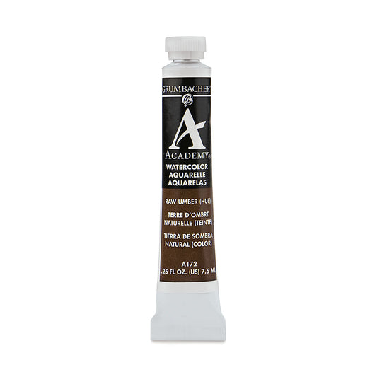 GRUMBACHER ACADEMY WATERCOLOR RAW UMBER 7.5ML