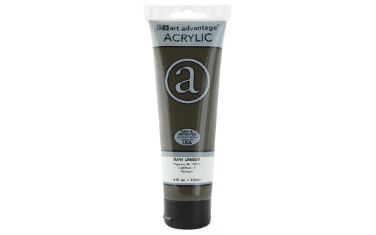 ART ADVANTAGE ACRYLIC PAINT 4oz Raw Umber