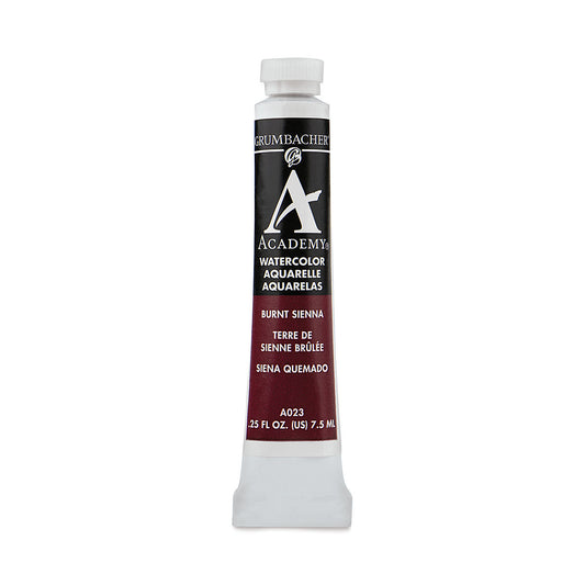GRUMBACHER ACADEMY WATERCOLOR BURNT SIENNA 7.5ML