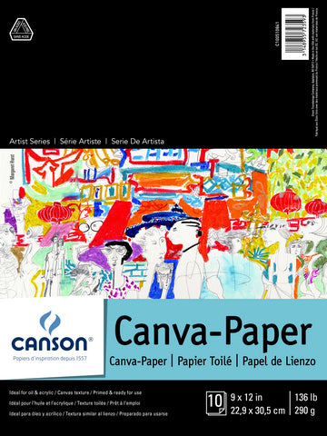 CANSON ARTIST SERIES CANVA PAPER PAD 10 SHEETS 9X12