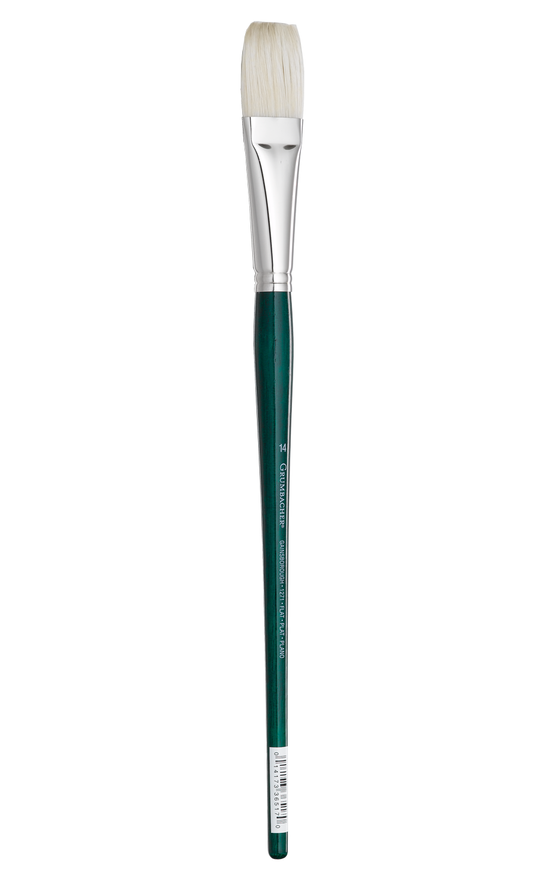 GAINSBOROUGH OIL/ACRY WHITE BRISTLE LONG HANDLE FLAT 14