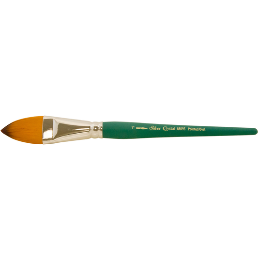 Silver Brush Crystal Series Brushes - 1 in., pointed oval